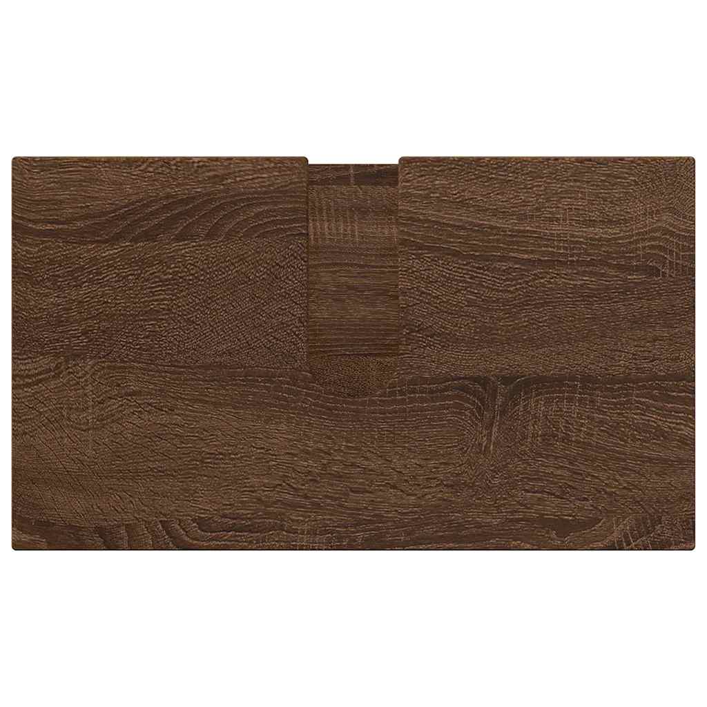 vidaXL Σετ Επίπλων Μπάνιου Επιτοίχιο με αποθήκευση 3 pcs Καφέ δρυς