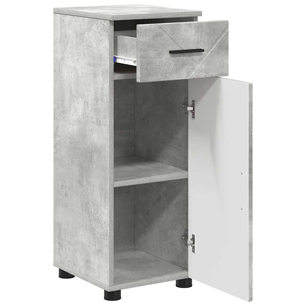 vidaXL Σετ Επίπλων Μπάνιου με συρτάρι Επιτοίχιο 3 pcs Σκυρόδεμα Γκρι