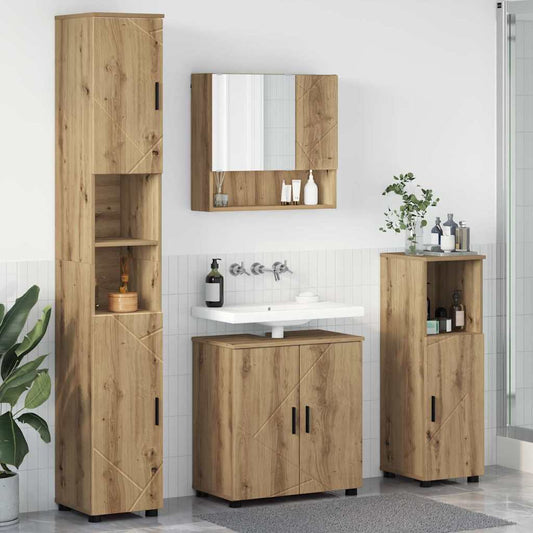 vidaXL Σετ Επίπλων Μπάνιου 4 τμχ. Artisan Oak 61 x 35 x 64 εκ.
