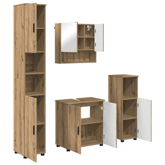 vidaXL Σετ Επίπλων Μπάνιου 4 τμχ. Artisan Oak 61 x 35 x 64 εκ.