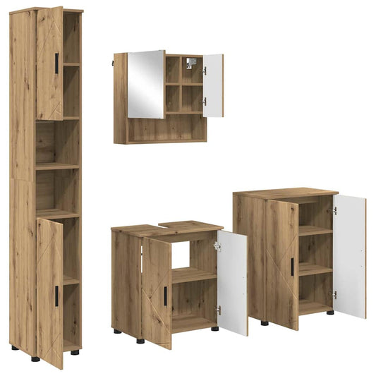 vidaXL Σετ Επίπλων Μπάνιου 4 τμχ. Artisan Oak 61 x 35 x 64 εκ.