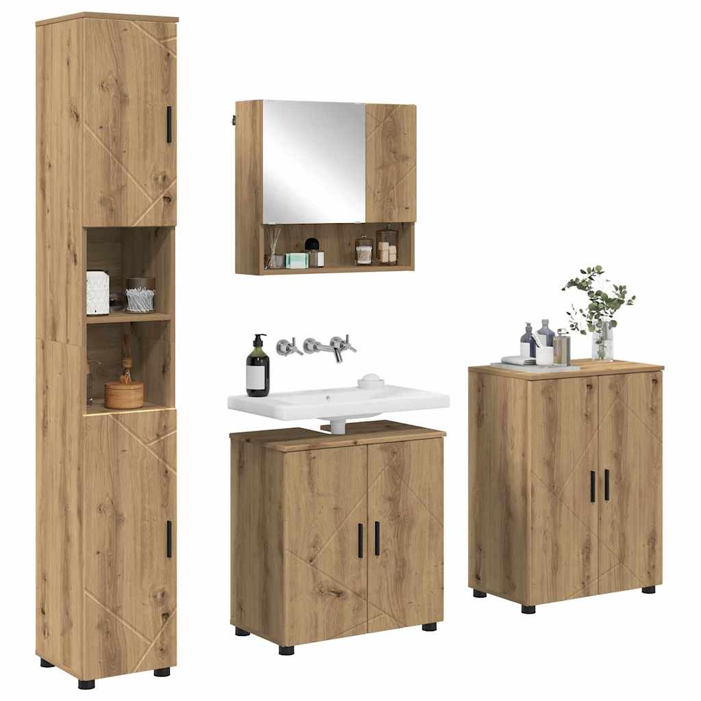 vidaXL Σετ Επίπλων Μπάνιου 4 τμχ. Artisan Oak 61 x 35 x 64 εκ.