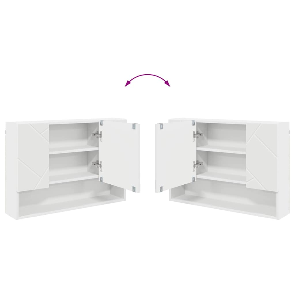 vidaXL Σετ Επίπλων Μπάνιου με συρτάρι 2 pcs Λευκό 76,5 x 35 x 64 εκ