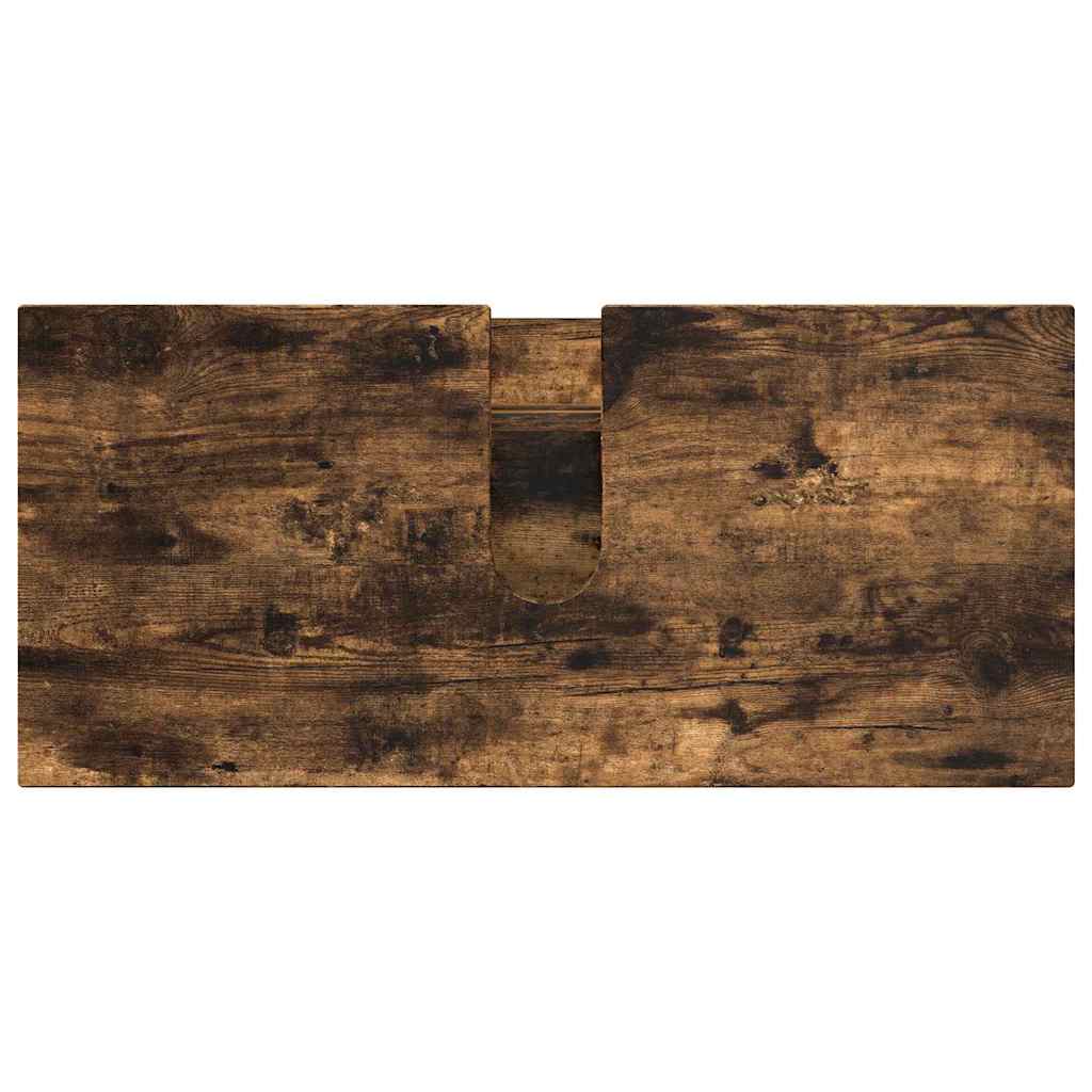 vidaXL Σετ Επίπλων Μπάνιου 2 pcs Καπνιστή δρυς 76,5 x 35 x 64 εκ