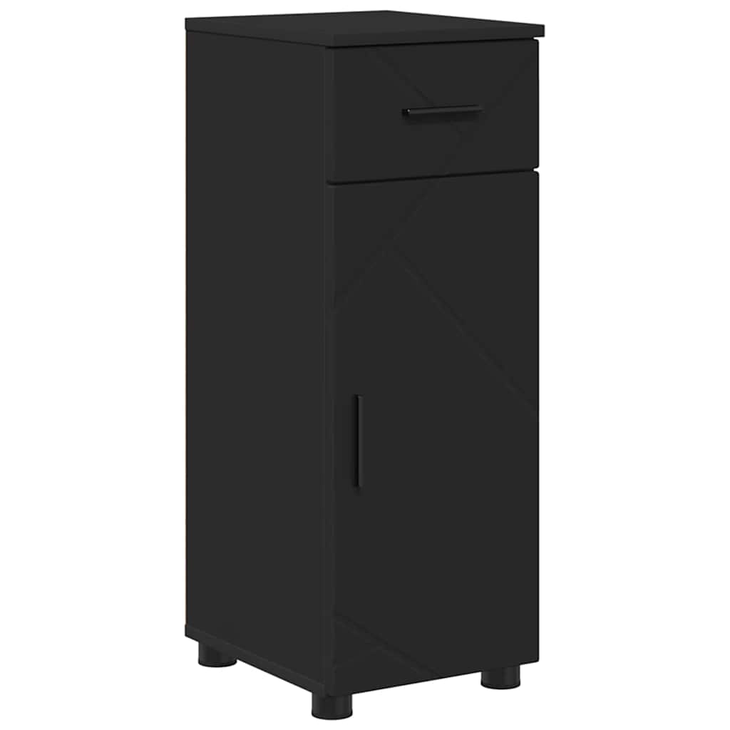vidaXL Σετ Επίπλων Μπάνιου 4 τμχ. Μαύρο 35 x 30 x 192 εκ