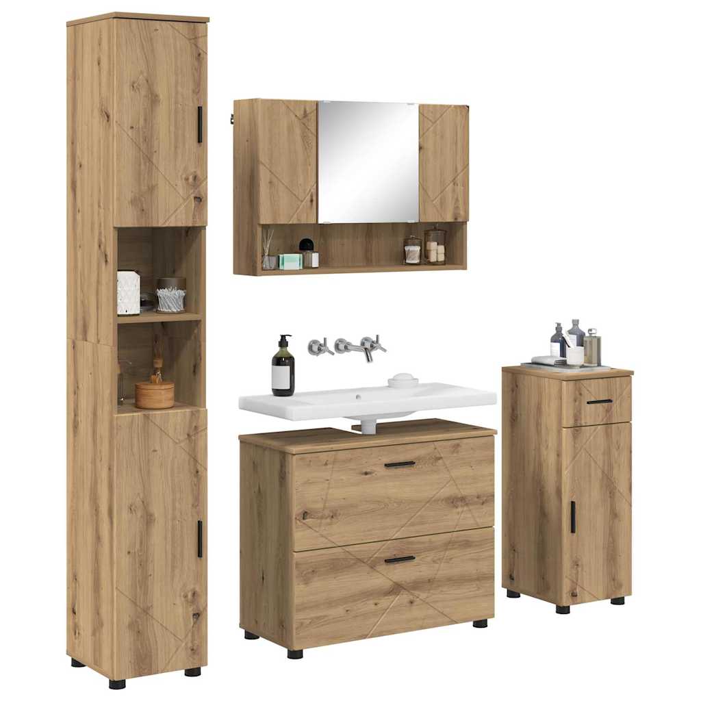 vidaXL Σετ Επίπλων Μπάνιου 4 τμχ. Artisan Oak 35 x 30 x 192 εκ