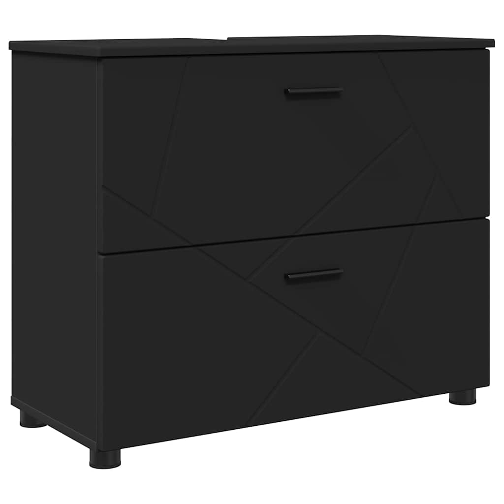 vidaXL Σετ Επίπλων Μπάνιου 5 τμχ. Μαύρο 35 x 30 x 192 εκ