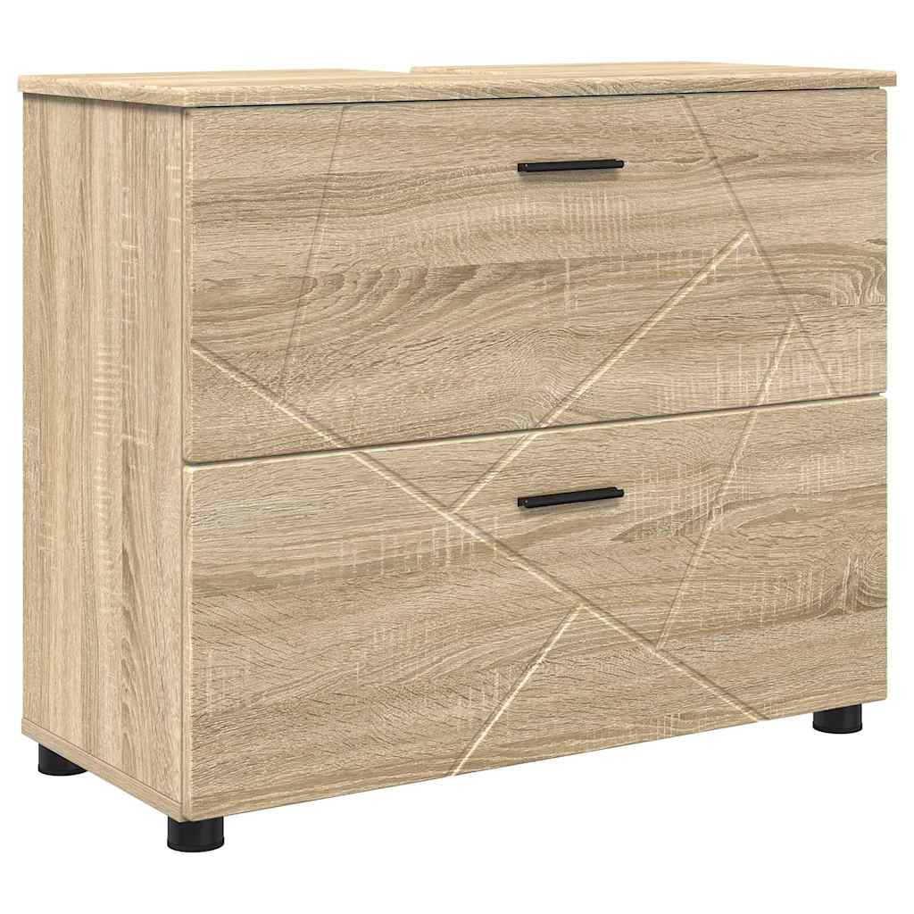 vidaXL Σετ Επίπλων Μπάνιου με συρτάρι με ράφι 5 pcs Δρύς Sonoma