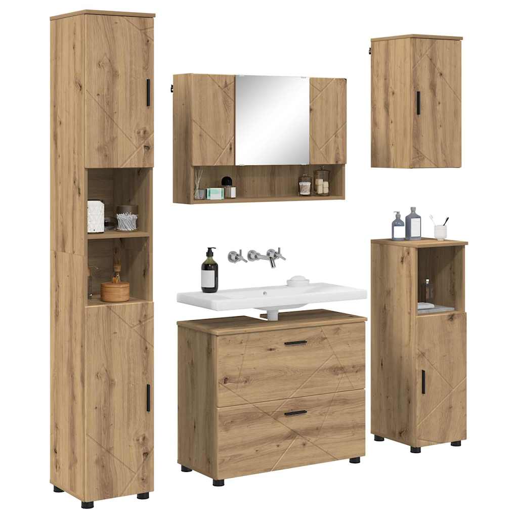 vidaXL Σετ Επίπλων Μπάνιου 5 τμχ. Artisan Oak 35 x 30 x 192 εκ