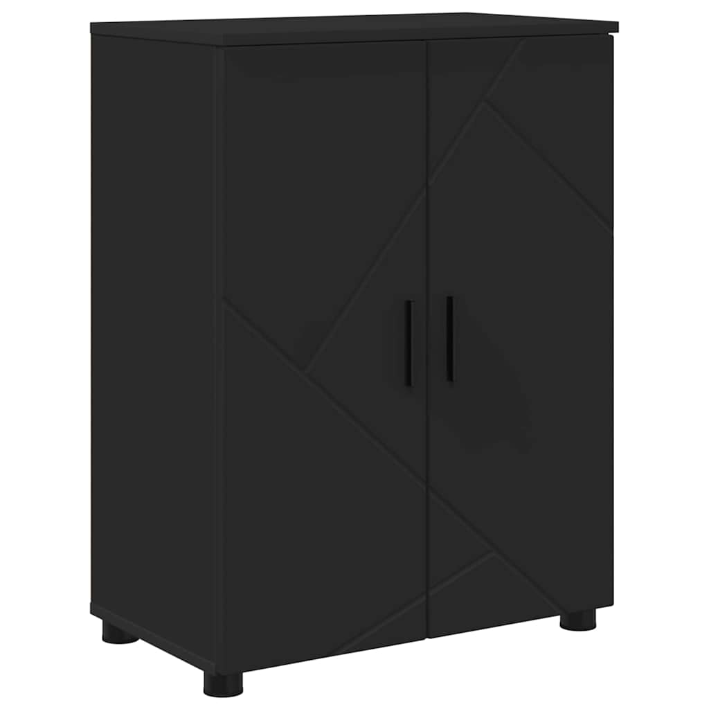 vidaXL Σετ Επίπλων Μπάνιου 4 τμχ. Μαύρο 35 x 30 x 192 εκ
