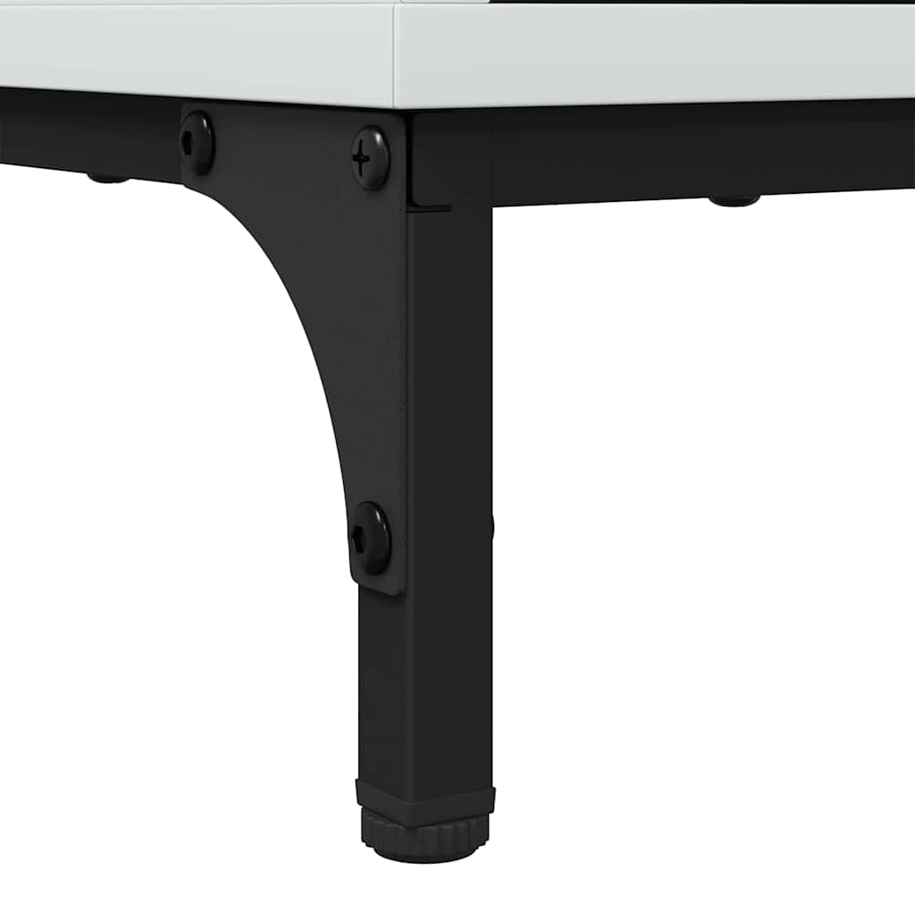 vidaXL Σετ Επίπλων Μπάνιου με συρτάρι 2 pcs Υψηλής γυαλάδας λευκό