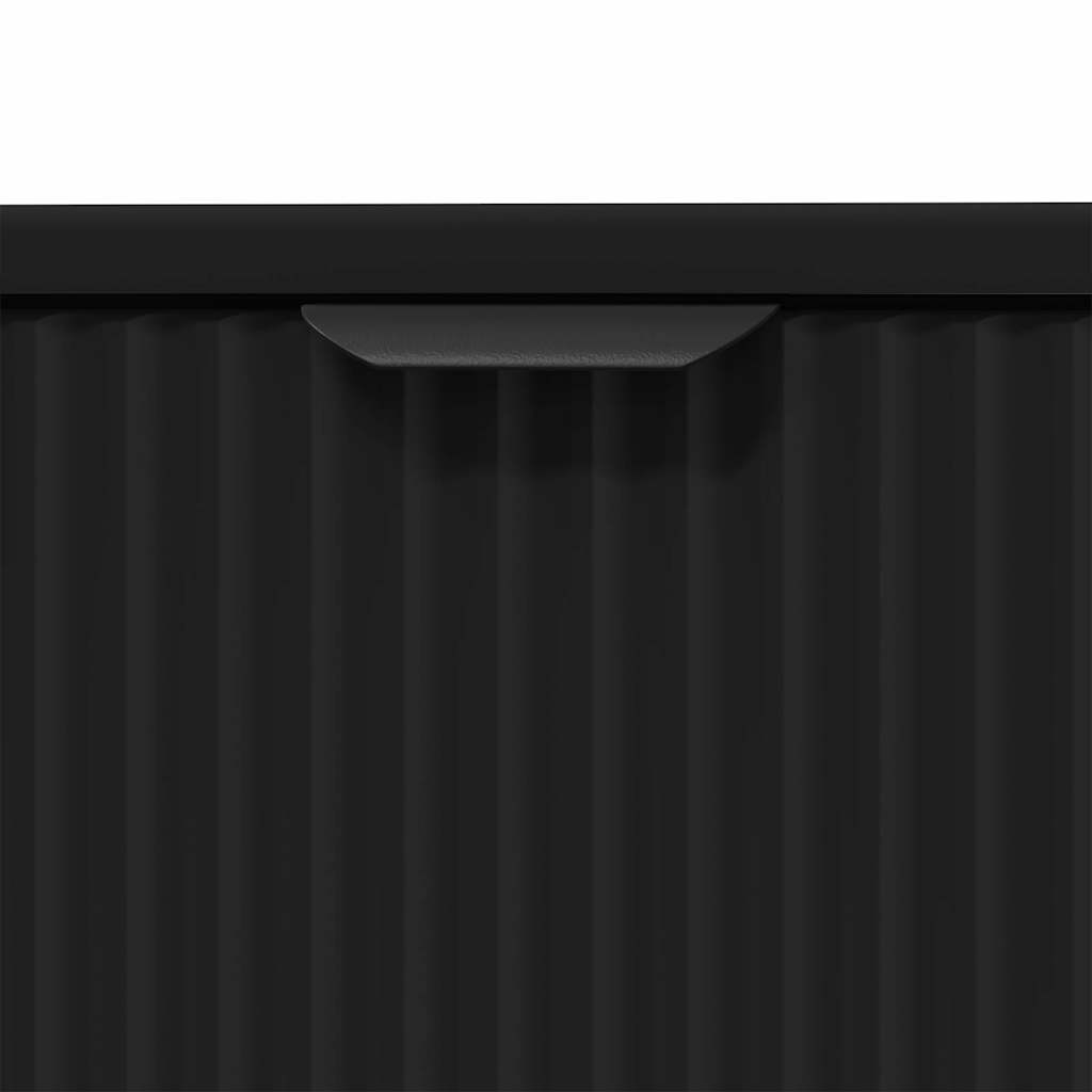 vidaXL Σετ Επίπλων Μπάνιου 3 τμχ. Μαύρο 39,5 x 36 x 88 εκ