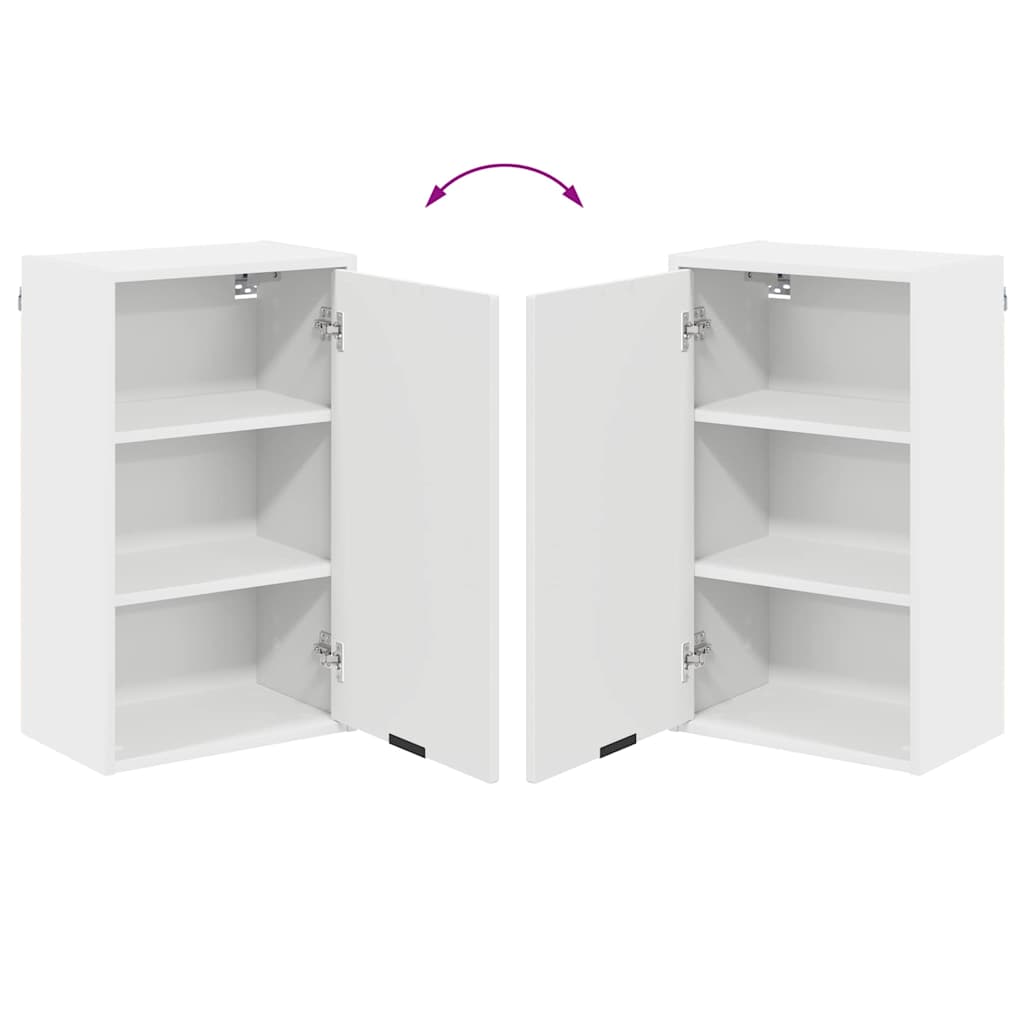 vidaXL Σετ Επίπλων Μπάνιου Λευκό Μηχανικά επεξεργασμένο ξύλο, Μέταλλο