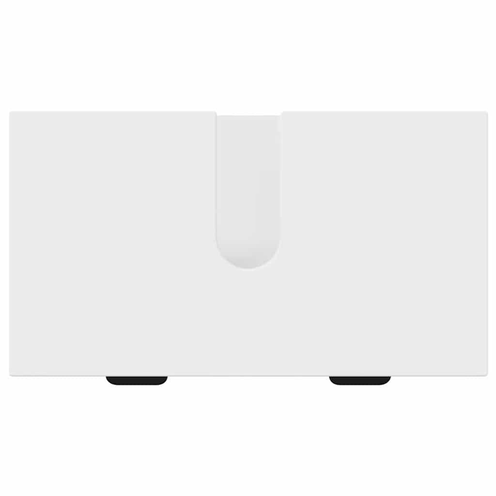 vidaXL Σετ Επίπλων Μπάνιου Λευκό Μηχανικά επεξεργασμένο ξύλο, Μέταλλο