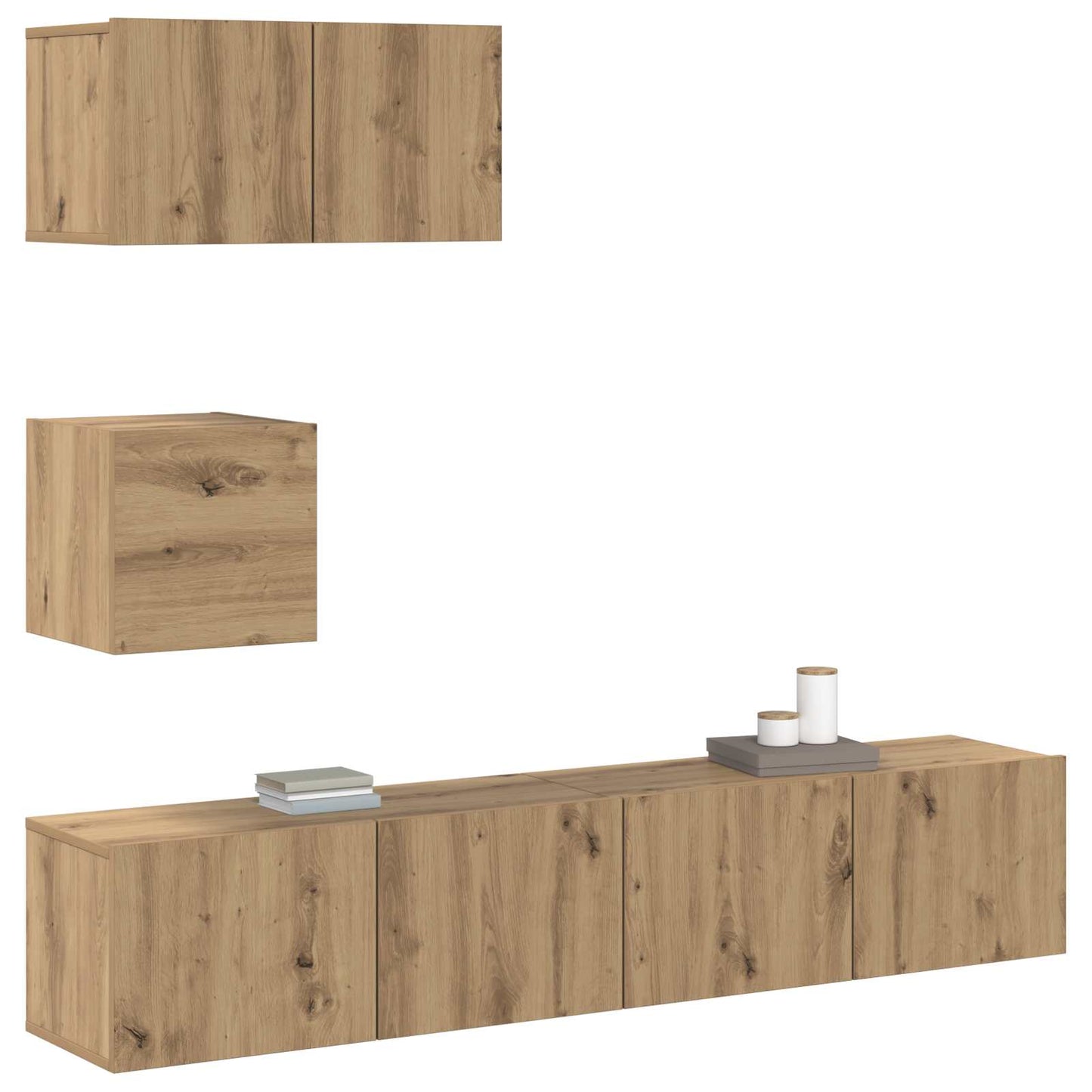vidaXL Σετ επίπλου τηλεόρασης 3 pcs Artisan Oak Επεξεργασμένο ξύλο