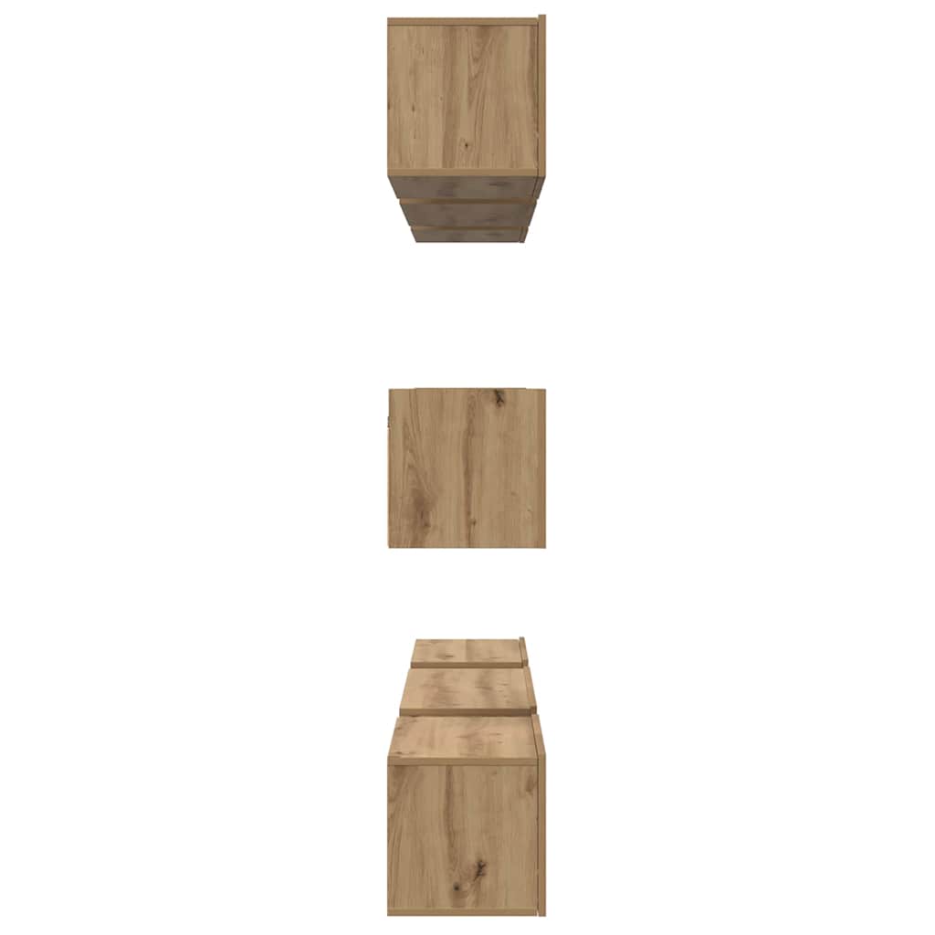 vidaXL Σετ επίπλου τηλεόρασης 8 τμχ. Artisan Oak Επεξεργασμένο Ξύλο