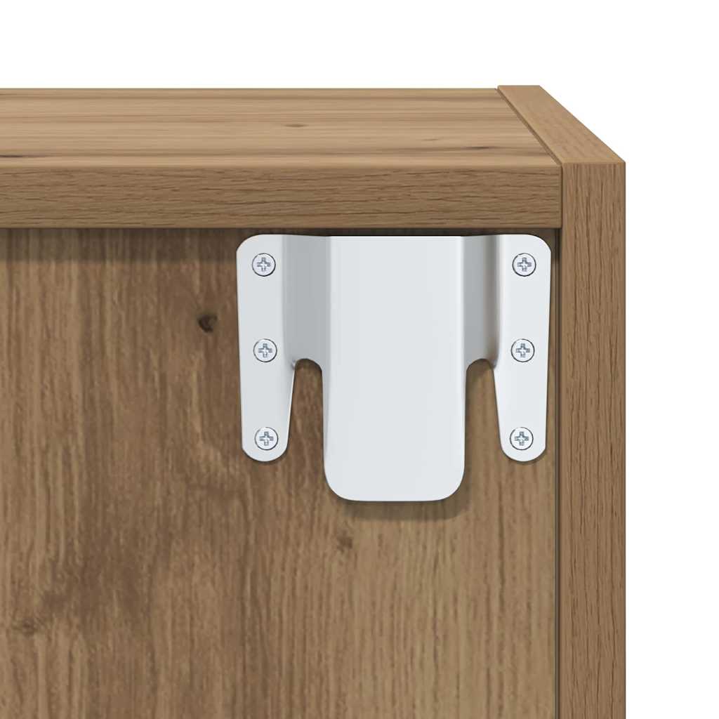 vidaXL 2 pcs artisan δρυς 37 x 37 x 142.5 εκ Επεξεργασμένο ξύλο