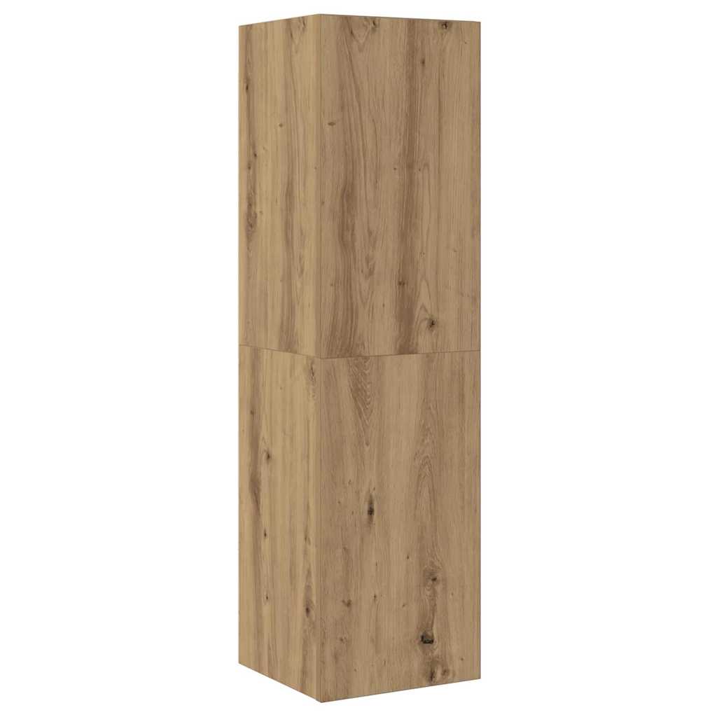 vidaXL Τηλεοπτική Κάβα Τοίχου 4 pcs Artisan Oak Επεξεργασμένο ξύλο