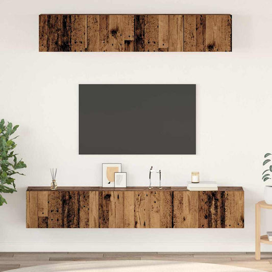 vidaXL Σετ επίπλου τηλεόρασης 5 pcs Παλιό Ξύλο Επεξεργασμένο ξύλο