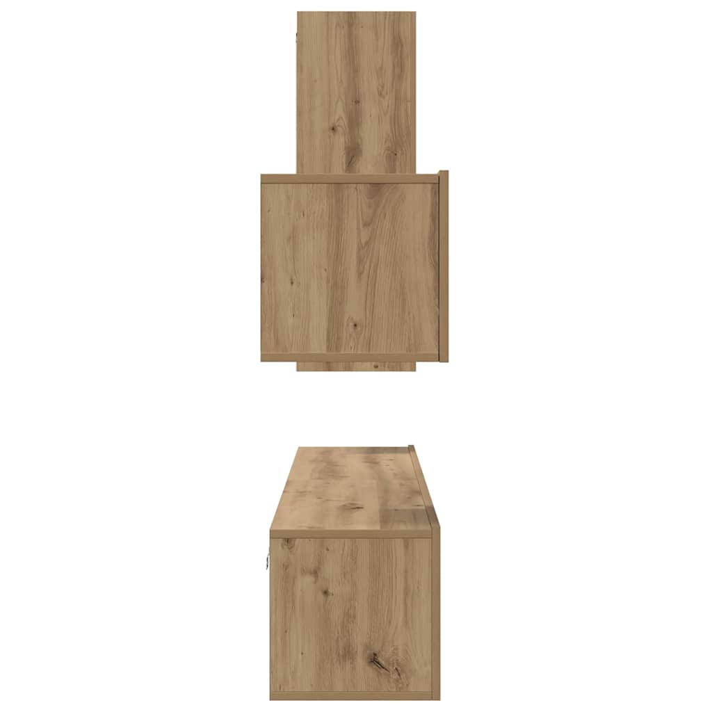vidaXL Σετ επίπλου τηλεόρασης 4 pcs Artisan Oak Επεξεργασμένο ξύλο