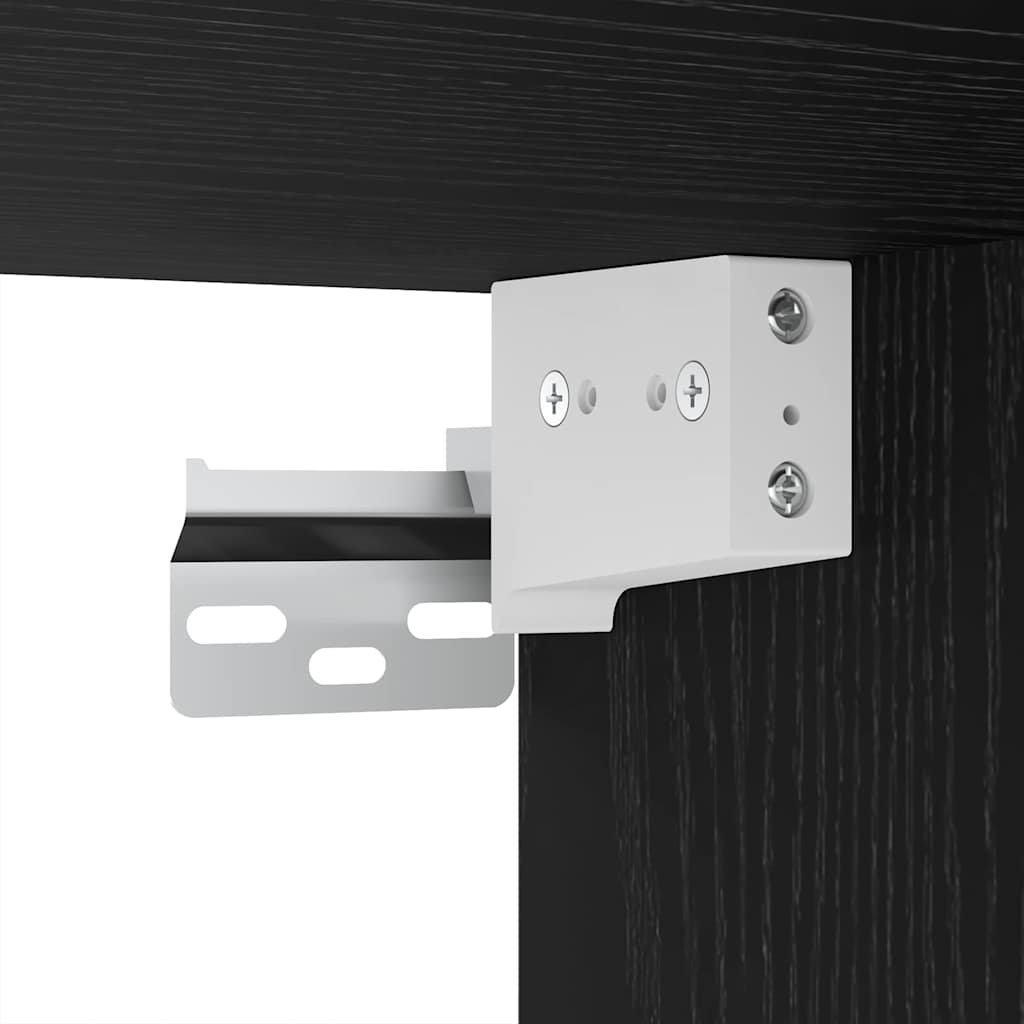vidaXL Τηλεοπτική Κάβα Τοίχου 4 pcs Μαύρη δρυς Επεξεργασμένο ξύλο
