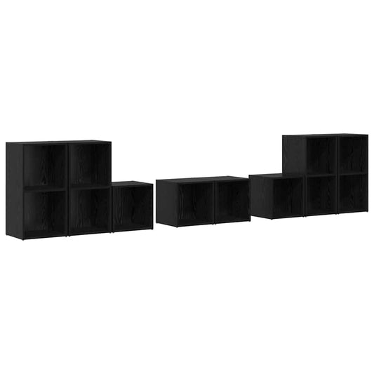 vidaXL ΣΕΤ ΒΑΘΜΟΛΟΓΗΣΗΣ ΤΗΛΕΟΡΑΣΗΣ 8 pcs Μαύρη Οξυά Επεξεργασμένο ξύλο