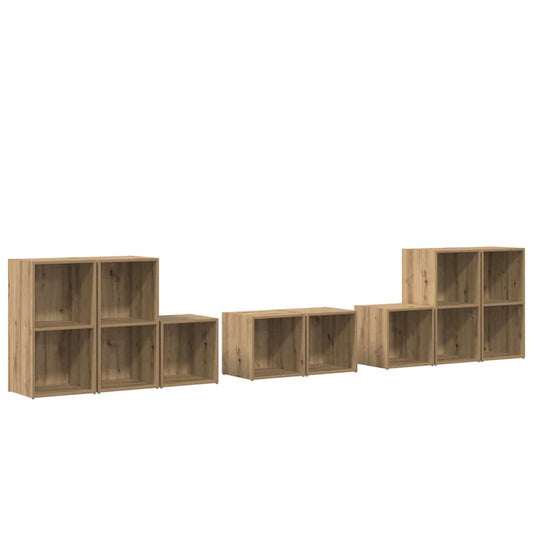 vidaXL ΣΕΤ ΒΑΘΜΟΛΟΓΗΣΗΣ ΤΗΛΕΟΡΑΣΗΣ Επιτοίχιο 8 pcs Artisan Oak