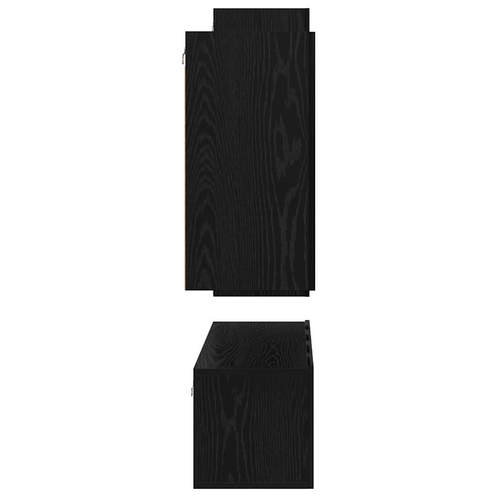 vidaXL Σετ επίπλου τηλεόρασης 4 pcs Μαύρη δρυς 30.5 x 30 x 90 cm