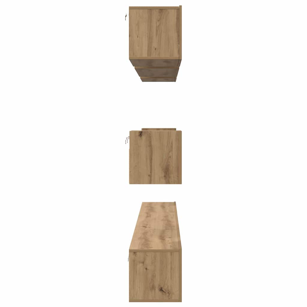 vidaXL Σετ επίπλου τηλεόρασης 8 pcs Artisan Oak Επεξεργασμένο ξύλο