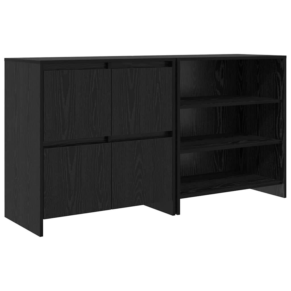vidaXL Παραδοσιακά Πλευρικά Έπιπλα 2 pcs Μαύρη δρυς 70 x 41 x 75 εκ.