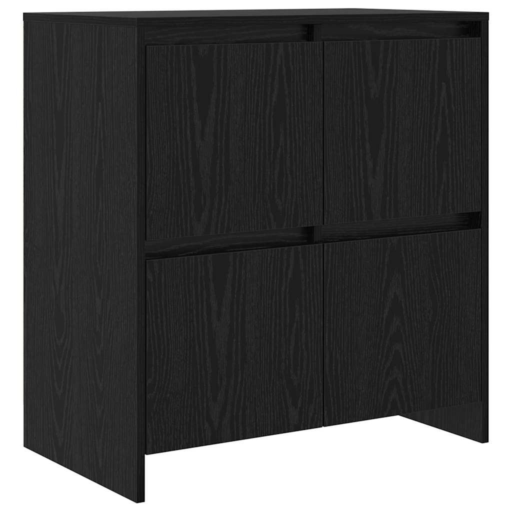 vidaXL Παραδοσιακά Πλευρικά Έπιπλα 2 pcs Μαύρη δρυς 70 x 41 x 75 εκ.