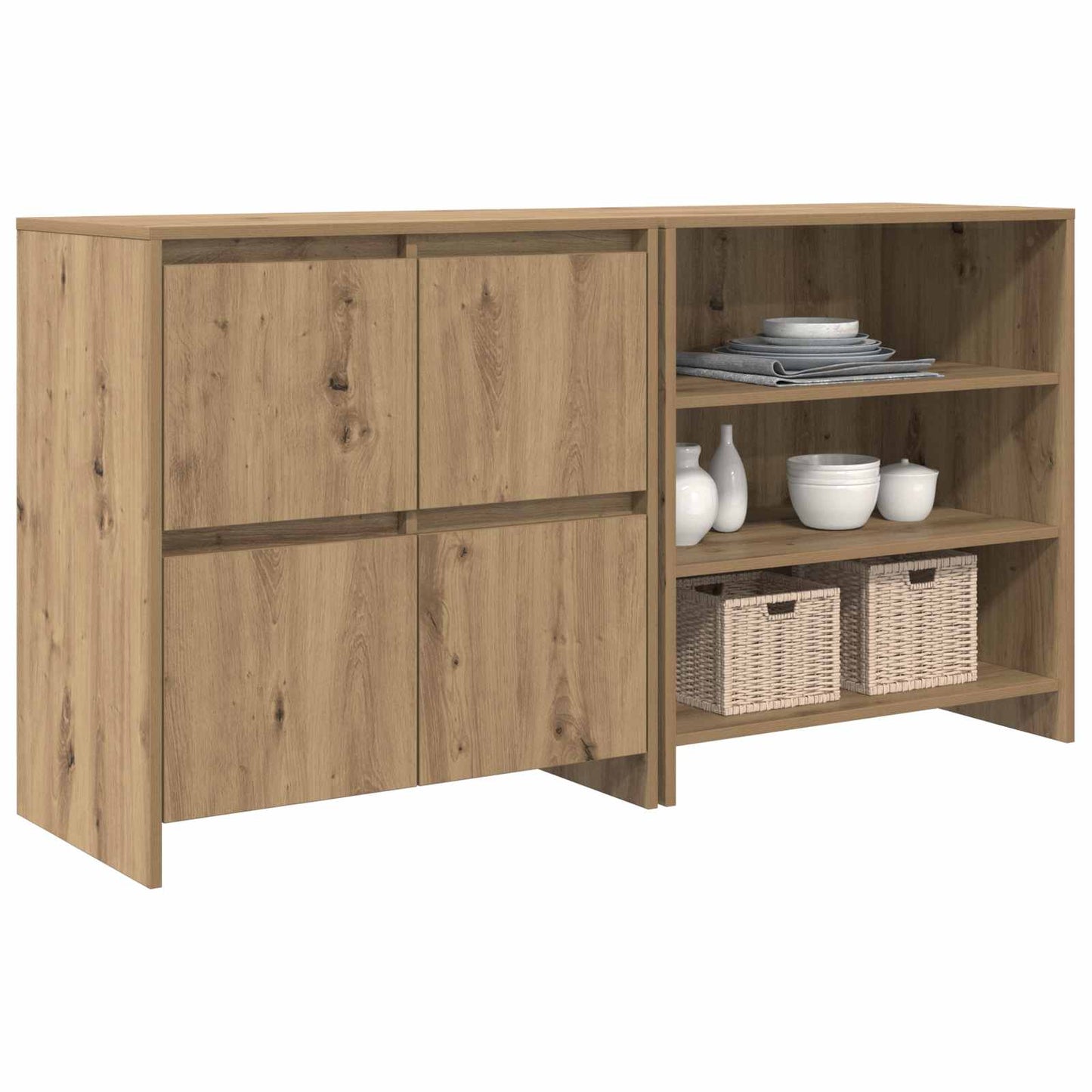 vidaXL Πλαϊνό γραφείο 2 pcs Artisan Oak 70 x 41 x 75 εκ.