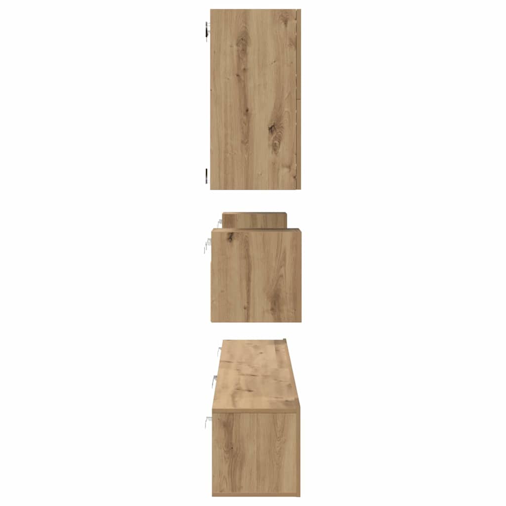 vidaXL Σετ επίπλου τηλεόρασης 8 pcs Artisan Oak Επεξεργασμένο ξύλο