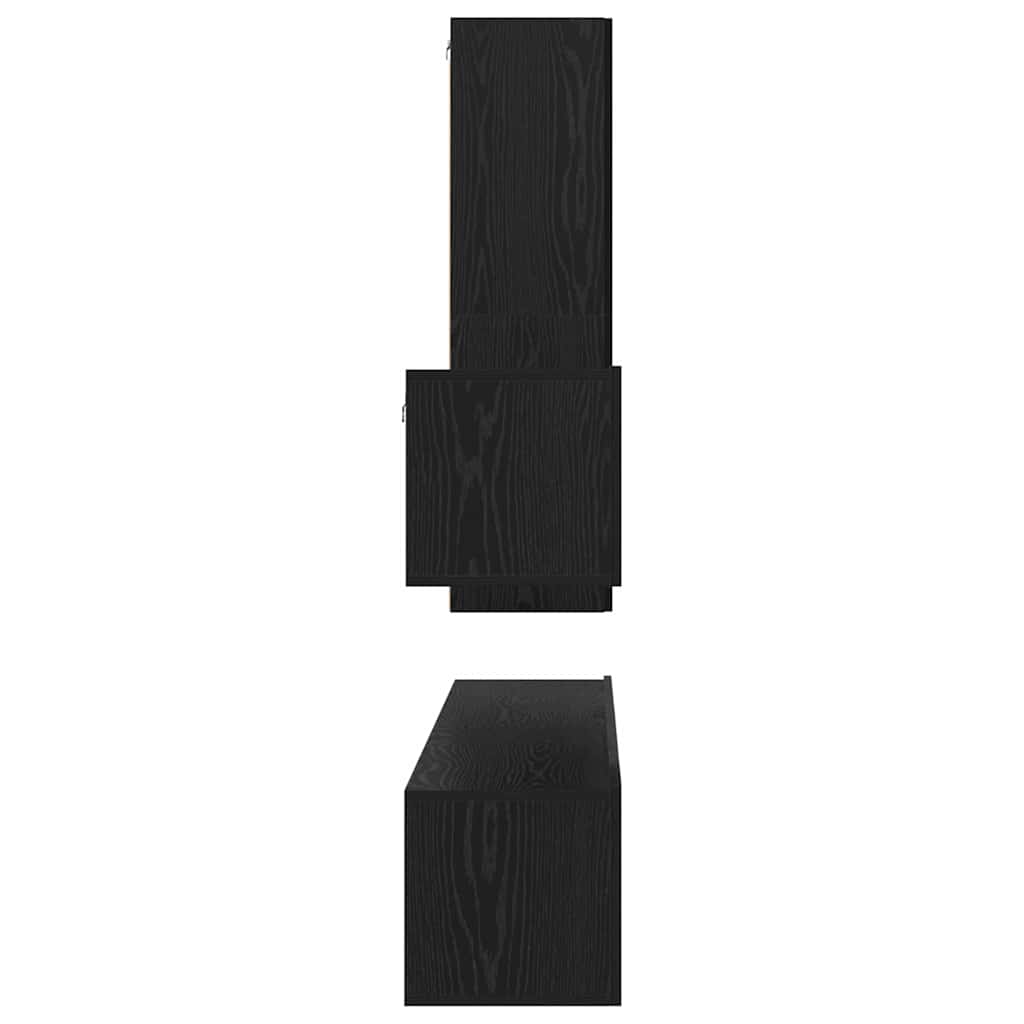 vidaXL Σετ επίπλου τηλεόρασης 4 pcs Μαύρη δρυς 200 x 30 x 30 cm