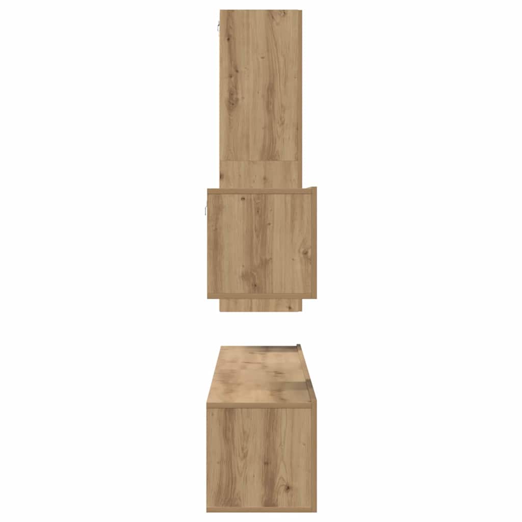vidaXL Σετ επίπλου τηλεόρασης 4 pcs Artisan Oak Επεξεργασμένο ξύλο