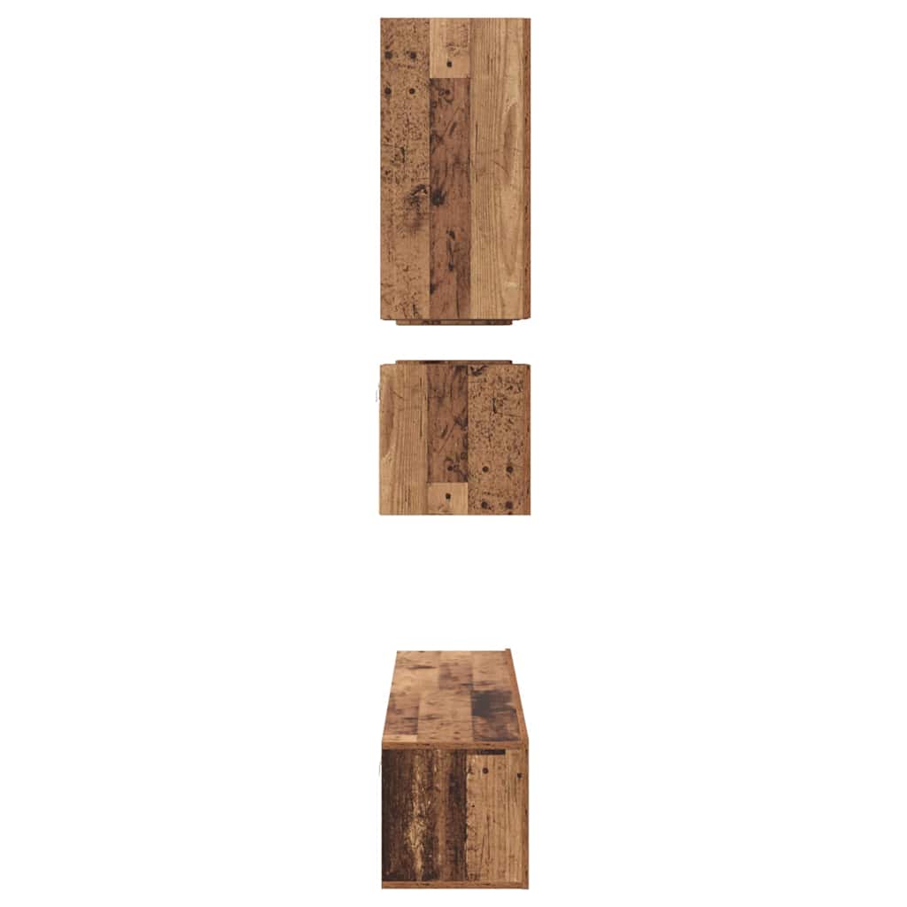 vidaXL Σετ επίπλου τηλεόρασης 8 pcs Παλιό Ξύλο Επεξεργασμένο ξύλο
