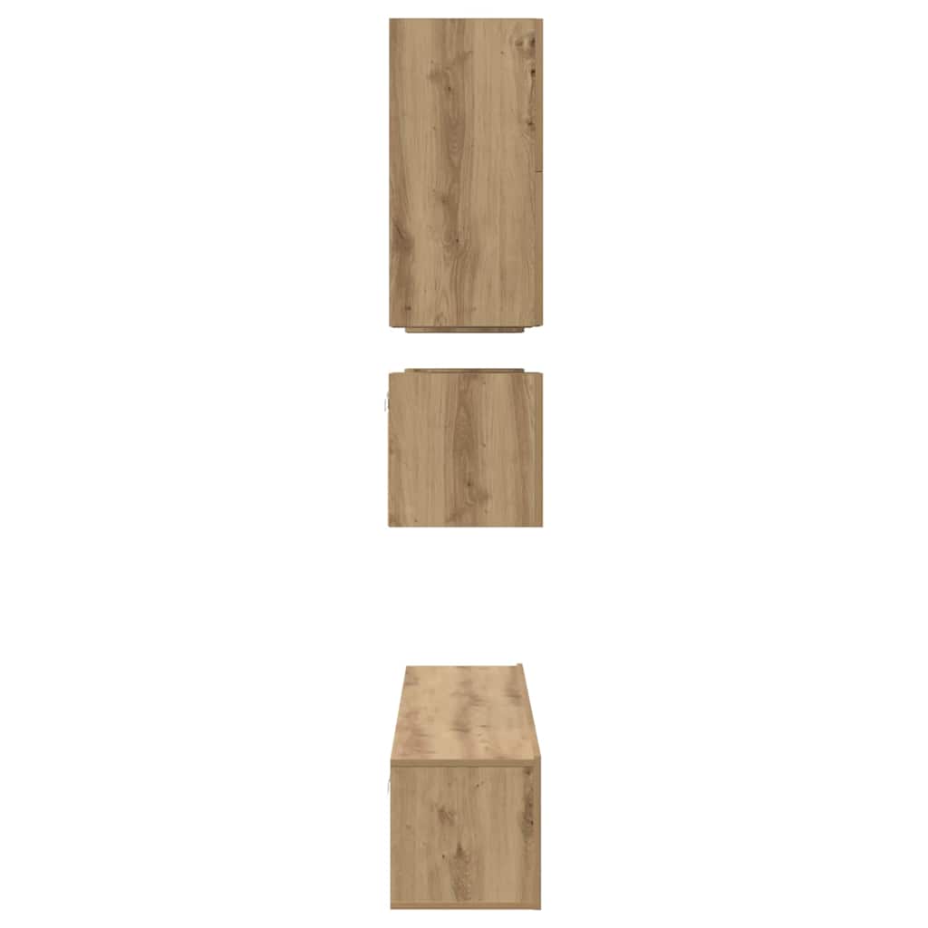 vidaXL Σετ επίπλου τηλεόρασης 8 τμχ. Artisan Oak Επεξεργασμένο Ξύλο