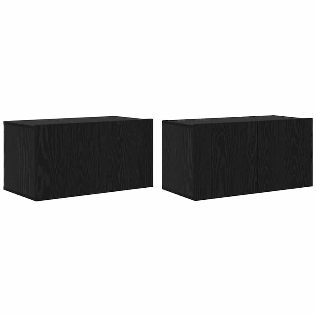 vidaXL Σετ επίπλου τηλεόρασης 8 pcs Μαύρη δρυς 60 x 30 x 30 cm