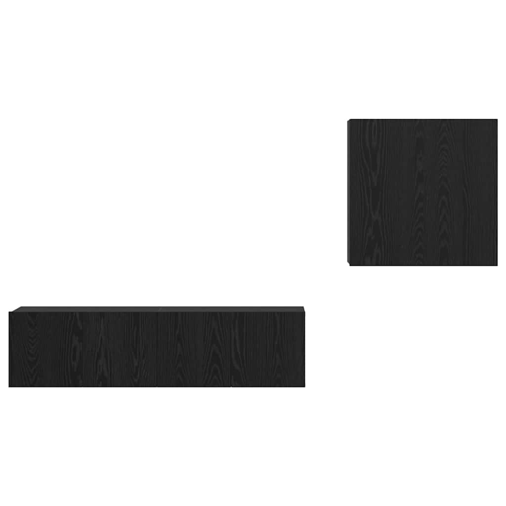 vidaXL Σετ επίπλου τηλεόρασης 4 pcs Μαύρη δρυς 120 x 30 x 30 εκ