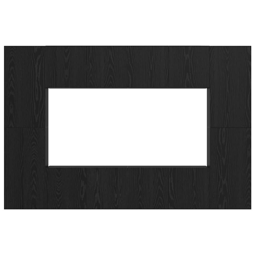 vidaXL Σετ επίπλου τηλεόρασης Επιτοίχιο Μαύρη Οξυά Επεξεργασμένο ξύλο