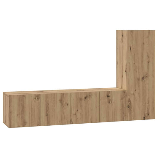 vidaXL Σετ επίπλου τηλεόρασης 3 pcs Artisan Oak Επεξεργασμένο ξύλο