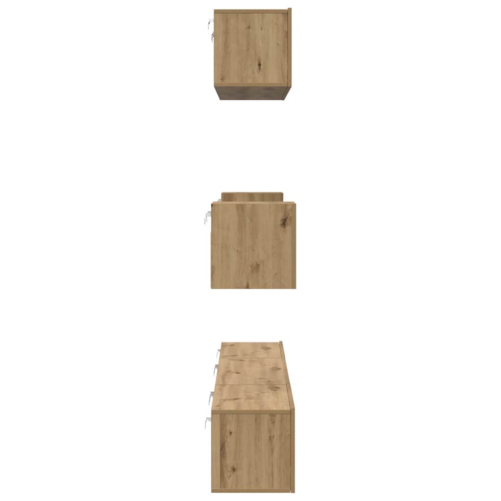 vidaXL Σετ επίπλου τηλεόρασης 7 pcs Artisan Oak Επεξεργασμένο ξύλο