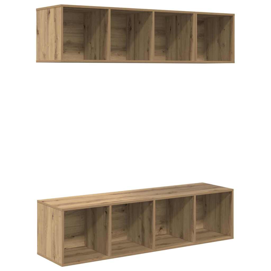 vidaXL Σετ επίπλου τηλεόρασης 3 pcs Artisan Oak Επεξεργασμένο ξύλο