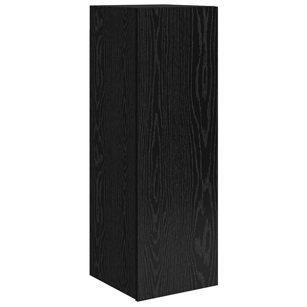 vidaXL Σετ επίπλου τηλεόρασης 9 pcs Μαύρη Οξυά Επεξεργασμένο ξύλο