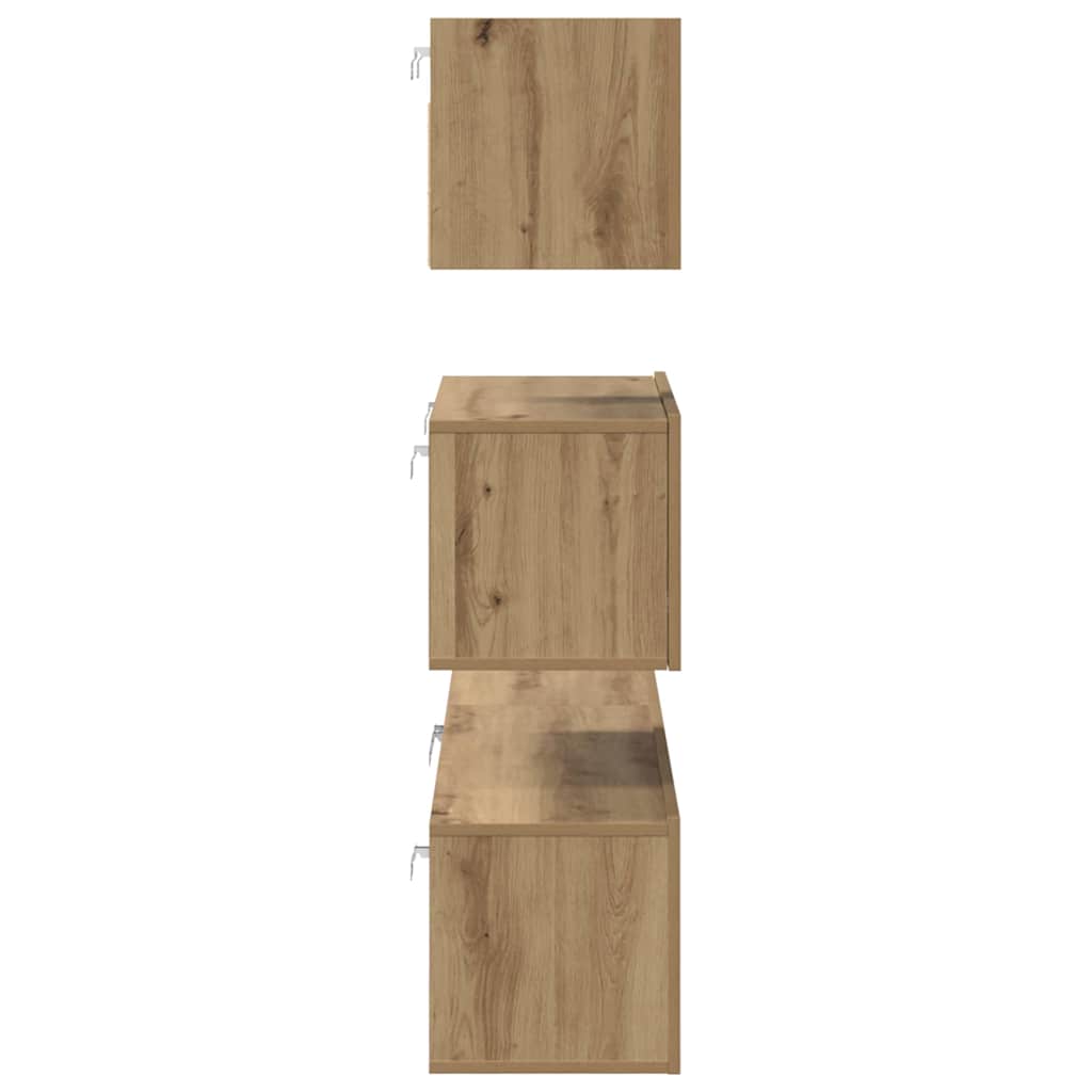 vidaXL Σετ επίπλου τηλεόρασης 4 pcs Artisan Oak Επεξεργασμένο ξύλο