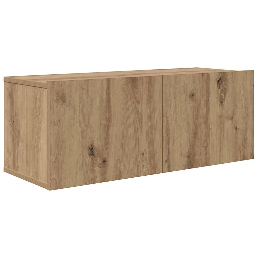 vidaXL Τηλεοπτική Κάβα Τοίχου 4 pcs Artisan Oak Επεξεργασμένο ξύλο