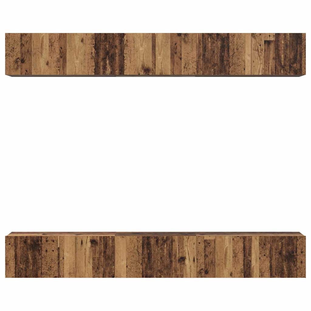 vidaXL Σετ επίπλου τηλεόρασης 6 pcs Παλαιό ξύλο 80 x 30 x 30 εκ