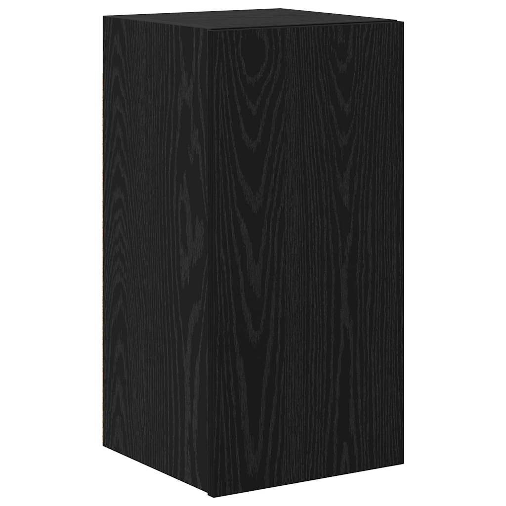 vidaXL Σετ επίπλου τηλεόρασης 9 pcs Μαύρη Οξυά Επεξεργασμένο ξύλο