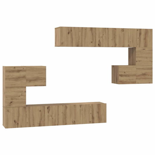 vidaXL Μονάδες TV Επιτοίχιο 4 pcs Artisan Oak Επεξεργασμένο ξύλο