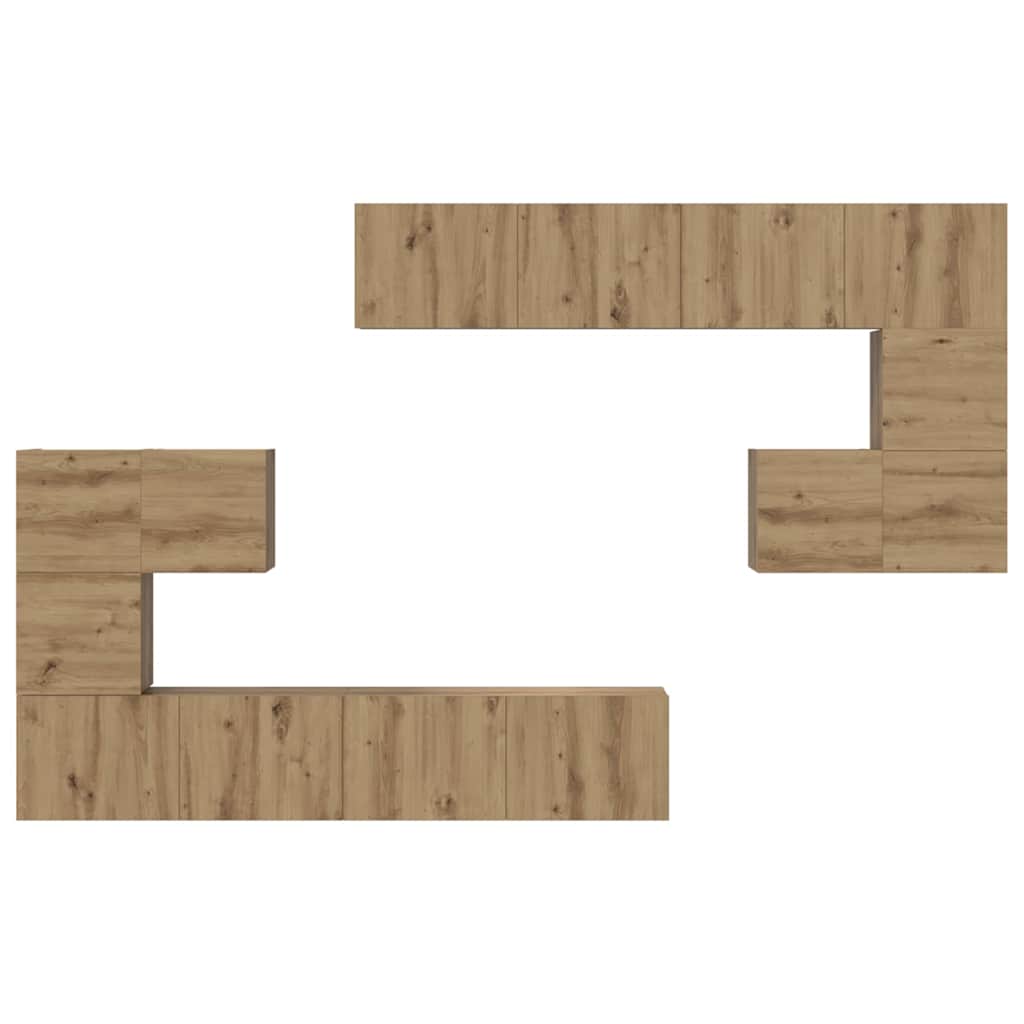 vidaXL Μονάδες TV Επιτοίχιο 4 pcs Artisan Oak Επεξεργασμένο ξύλο